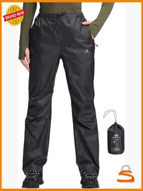 Waterproof Hiking Pants Packable Lightweight Windproof Outdoor Rain Over
